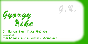 gyorgy mike business card