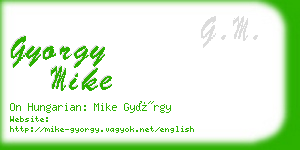 gyorgy mike business card